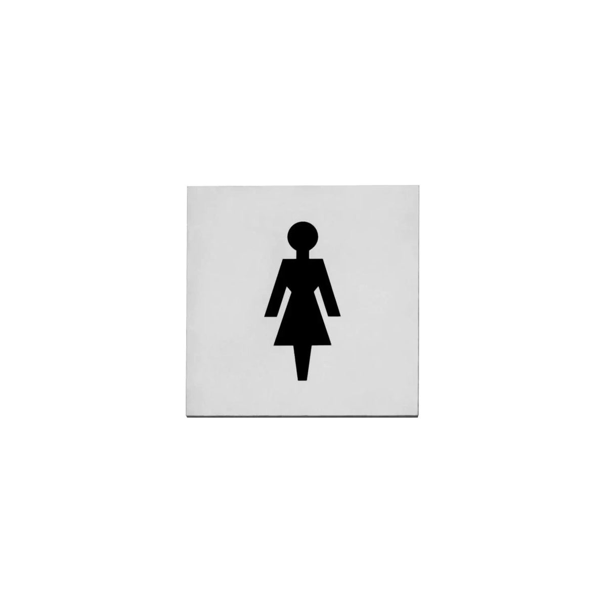 Intersteel pictogram damestoilet rvs geborsteld – vooraanzicht