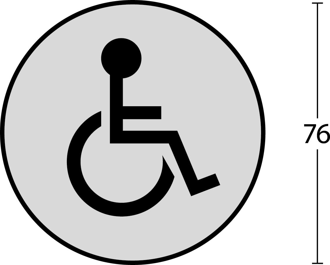 Intersteel pictogram mindervalidentoilet rvs geborsteld – detail