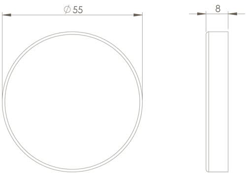 Intersteel rozet sleutelgat rond rvs geborsteld detail