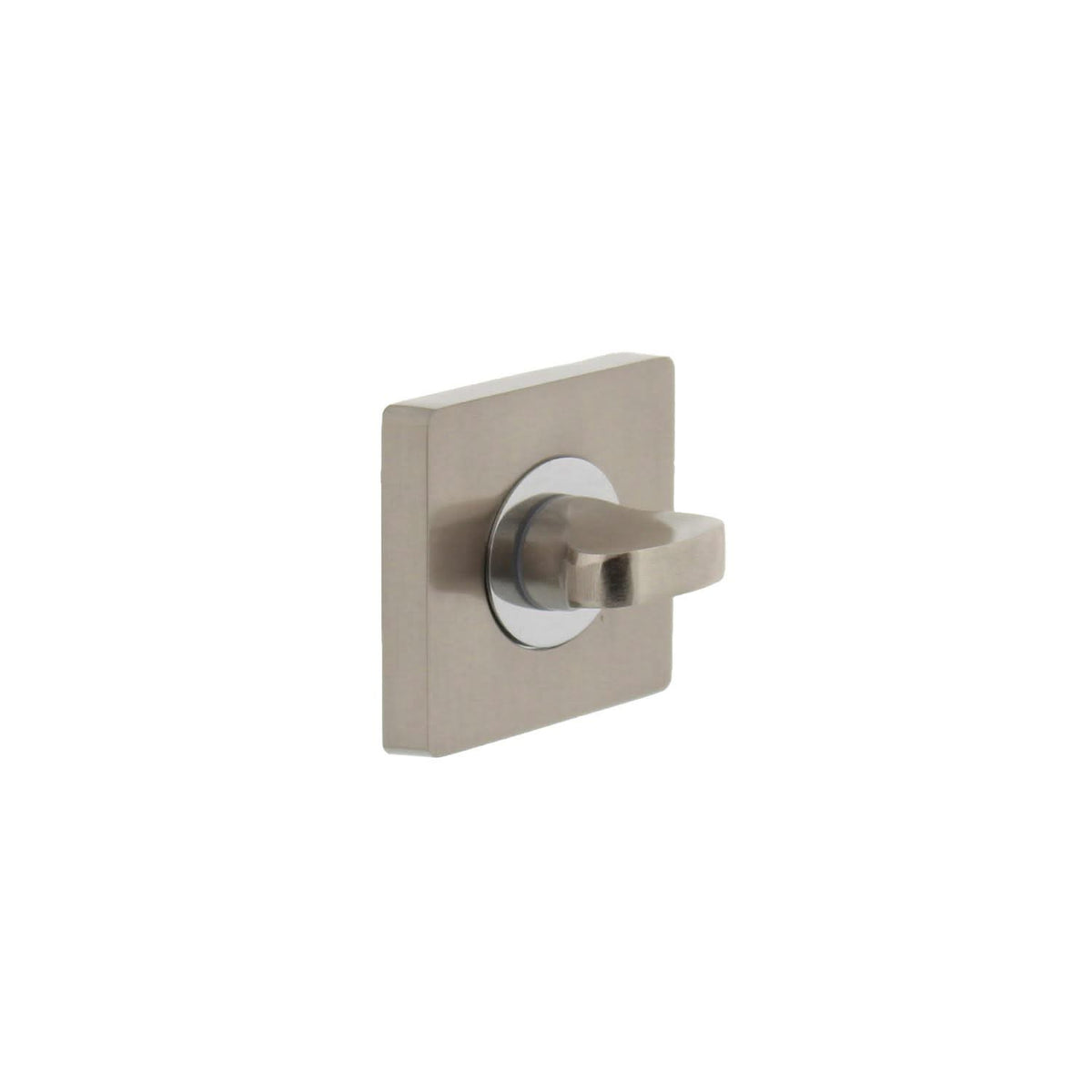 Intersteel rozet toilet-/badkamersluiting vierkant Chroom/Nikkel Mat vooraanzicht