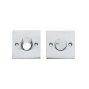 Intersteel toilet-/badkamersluiting vierkant groot chroom mat – vooraanzicht