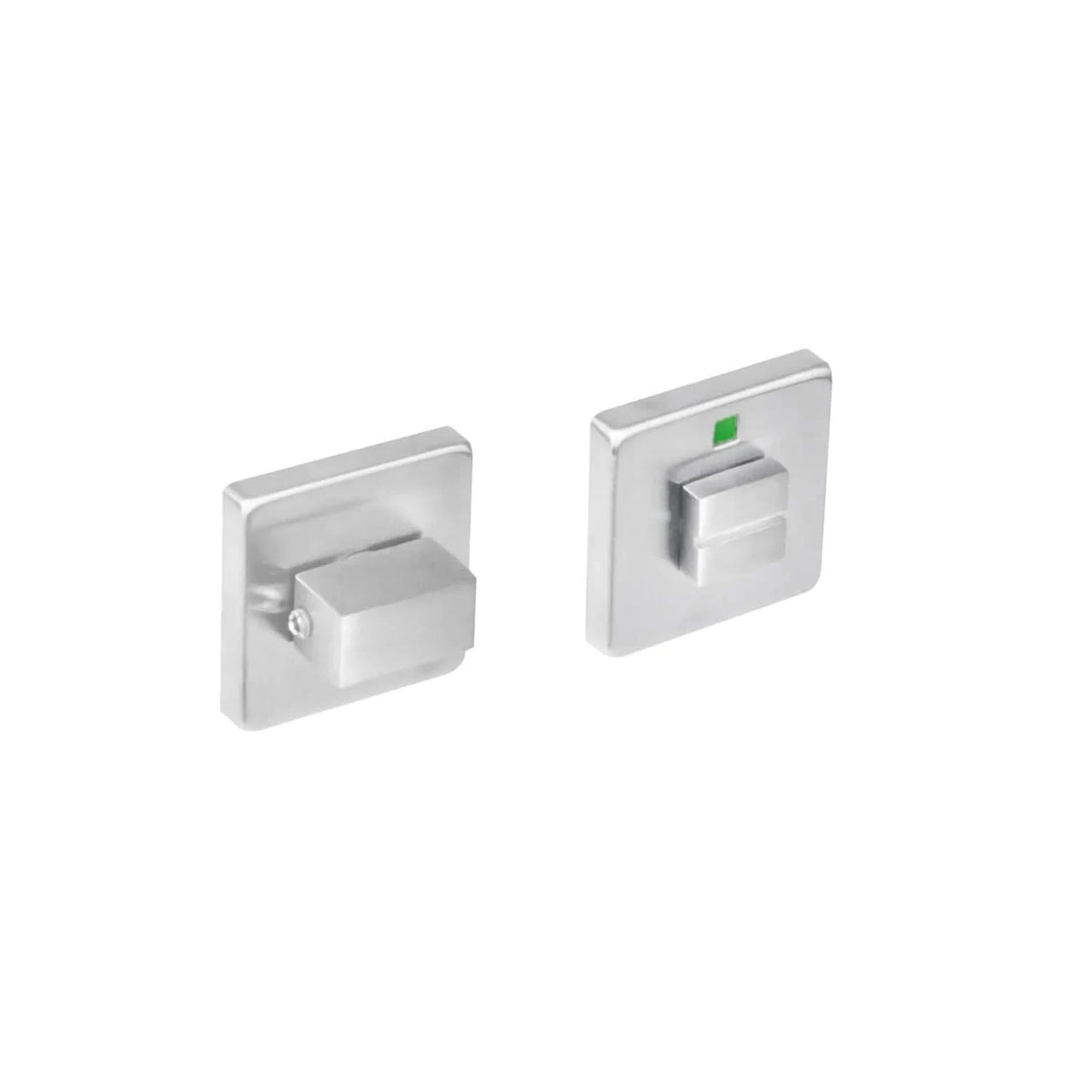 Intersteel rozet vierkant met toilet-/badkamersluiting 8mm RVS geborsteld – vooraanzicht