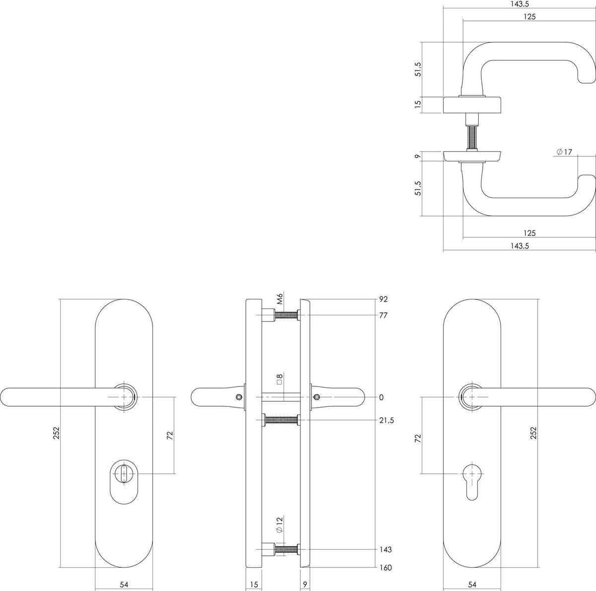 Intersteel SKG*** veiligheidsbeslag PC72 ovaal chroom – detail