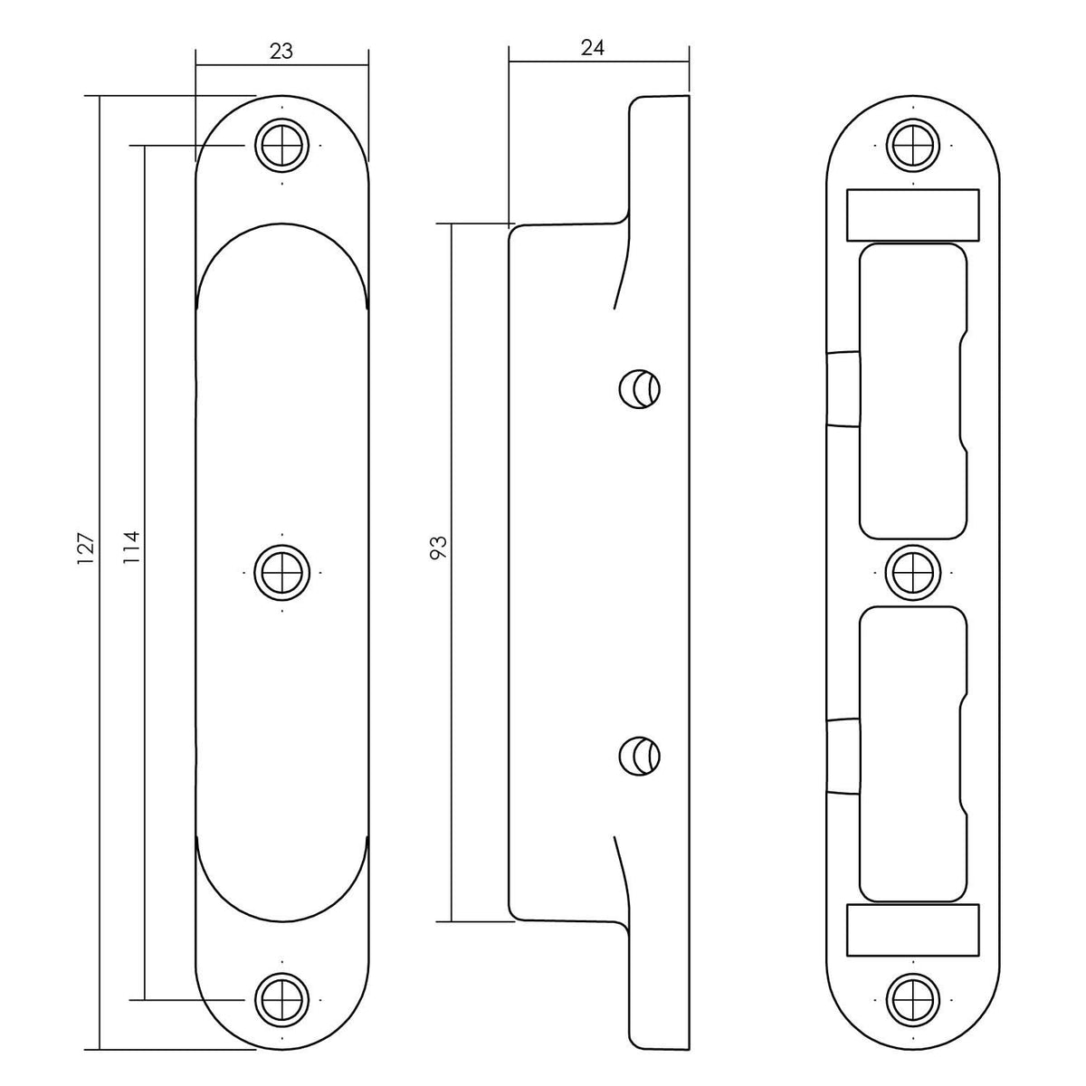 Intersteel sluitkom gegoten zwart detail