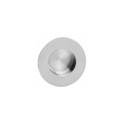 Intersteel schuifdeurkom rond Ø52/85mm RVS geborsteld vooraanzicht