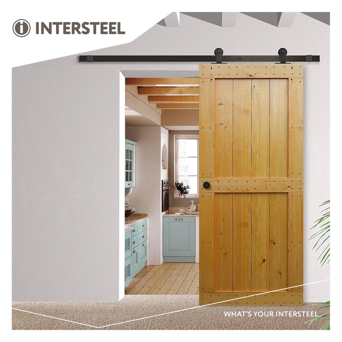Intersteel schuifdeursysteem Basic Top mat zwart – toprail detail