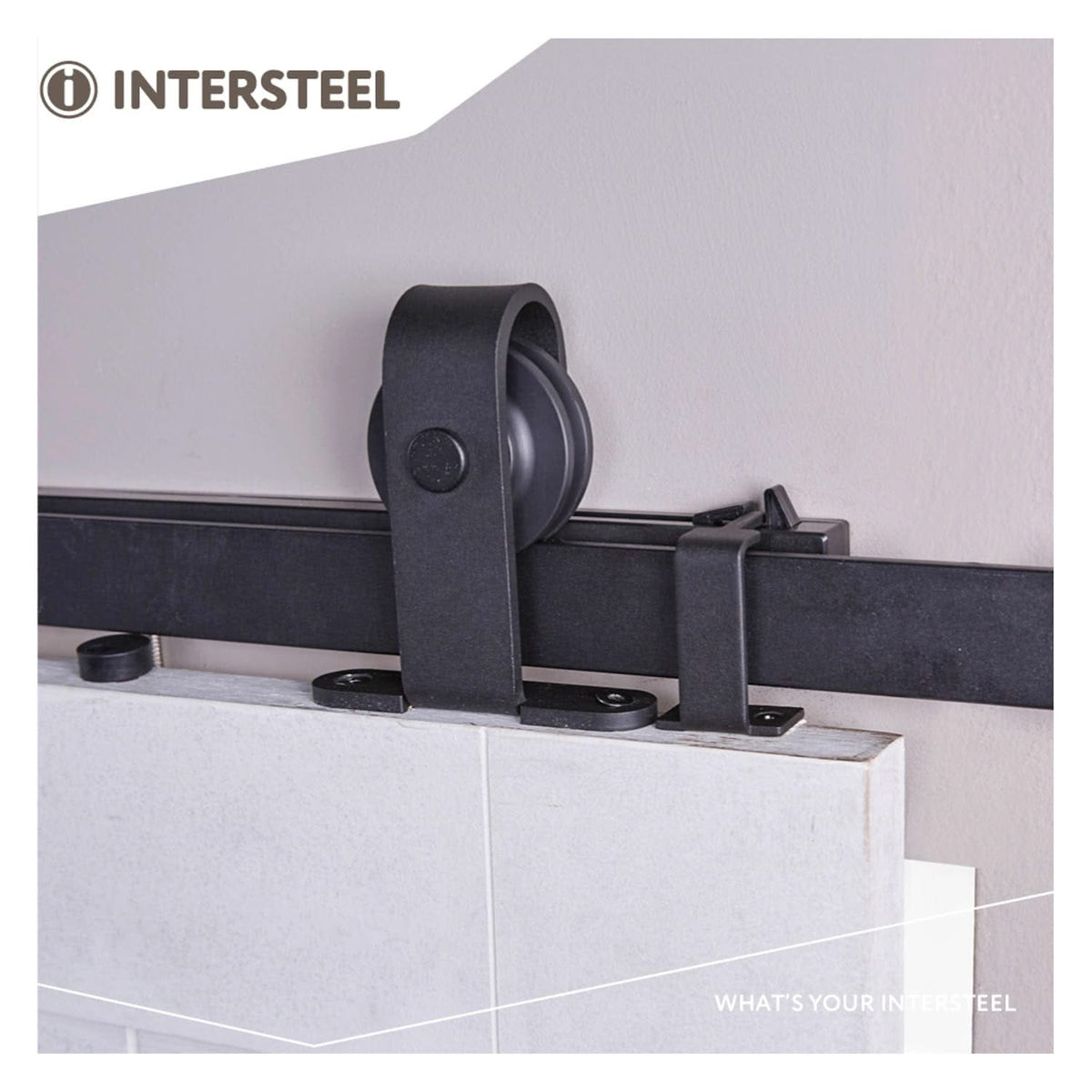 Intersteel schuifdeursysteem Basic Top mat zwart – bevestiging detail