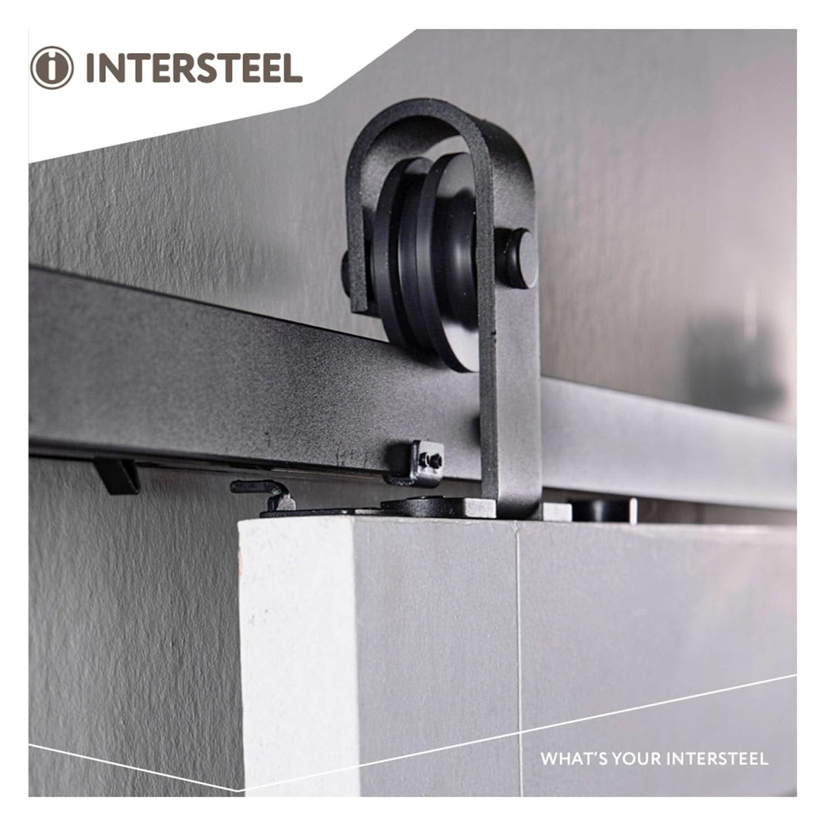 Intersteel schuifdeursysteem Basic Top mat zwart – gemonteerd aan schuifdeur