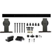 Intersteel schuifdeursysteem Basic Top mat zwart – vooraanzicht