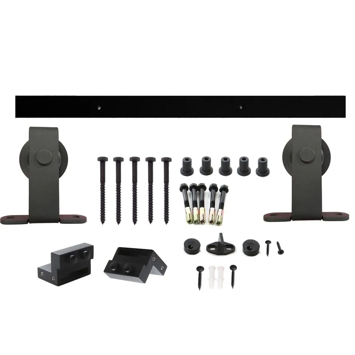Intersteel schuifdeursysteem Basic Top mat zwart – vooraanzicht
