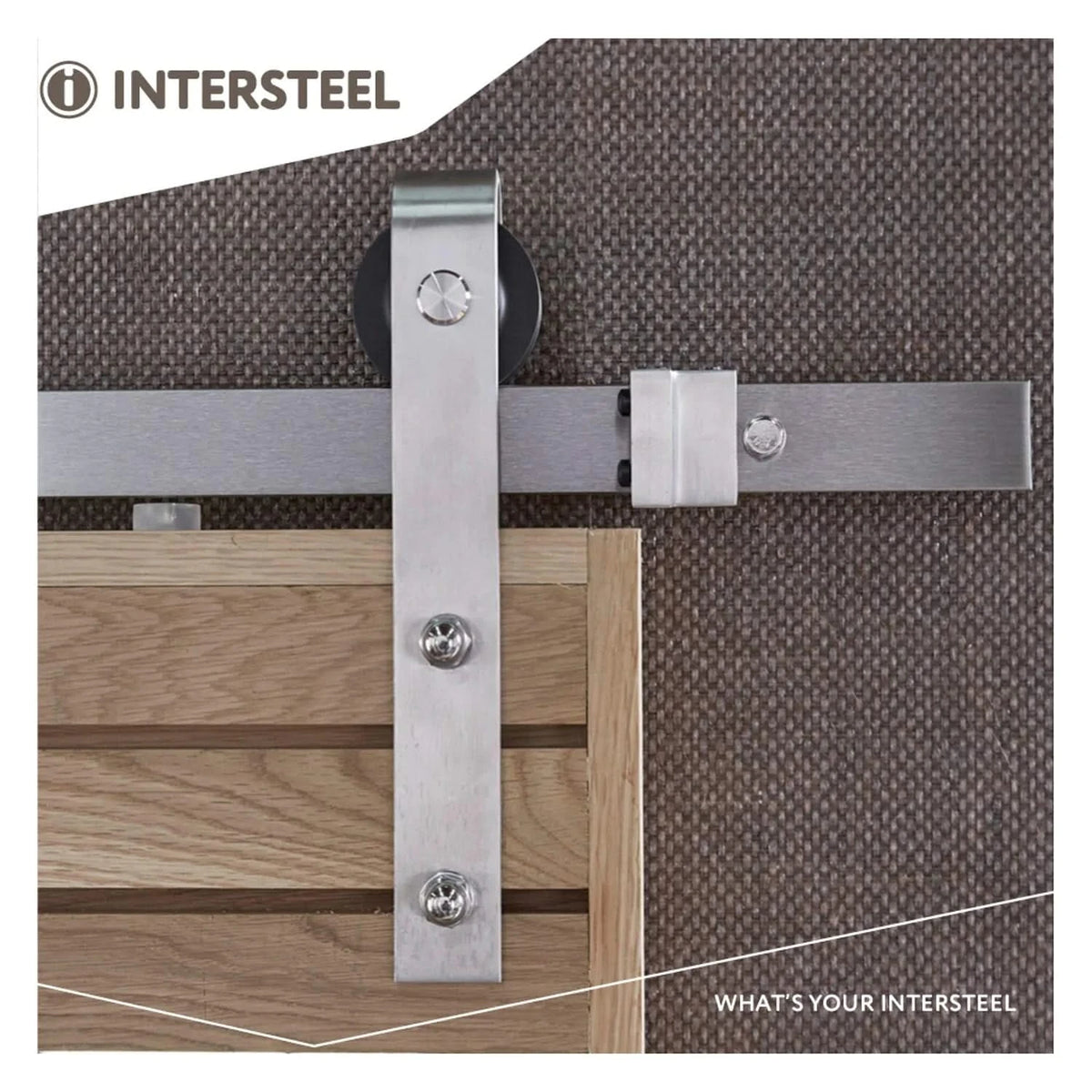 Intersteel schuifdeursysteem Basic RVS geborsteld – complete set