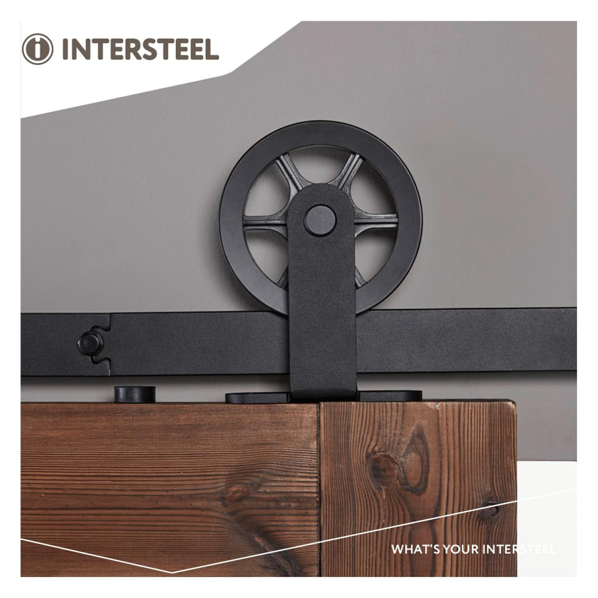 Intersteel schuifdeursysteem Wheel Top mat zwart – complete set
