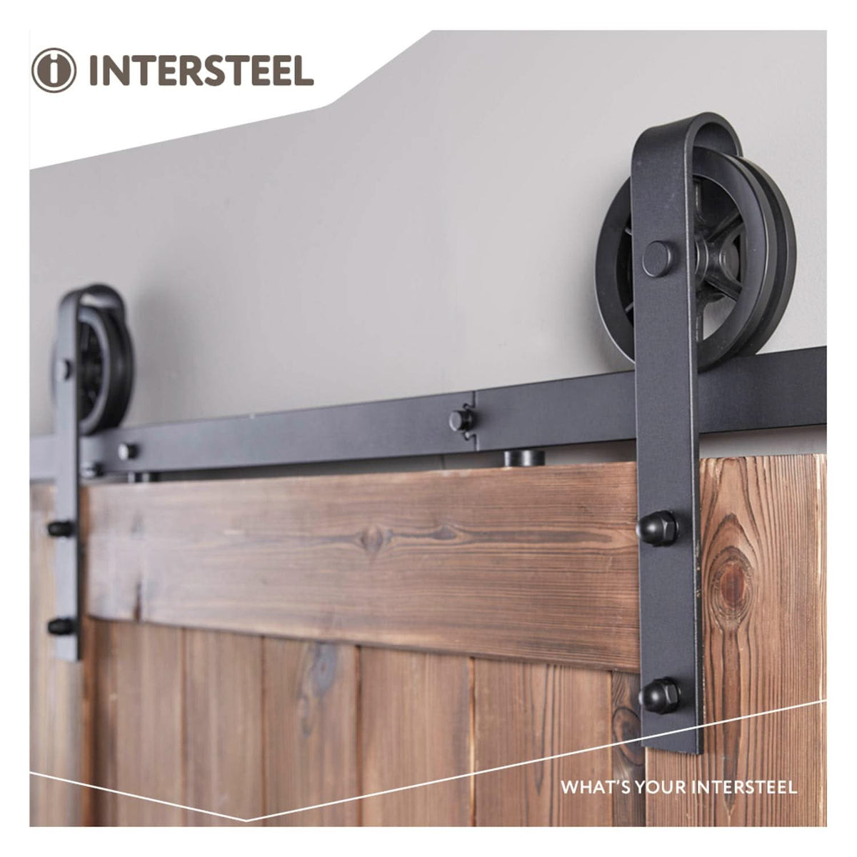Intersteel schuifdeursysteem Wheel mat zwart detail bevestiging