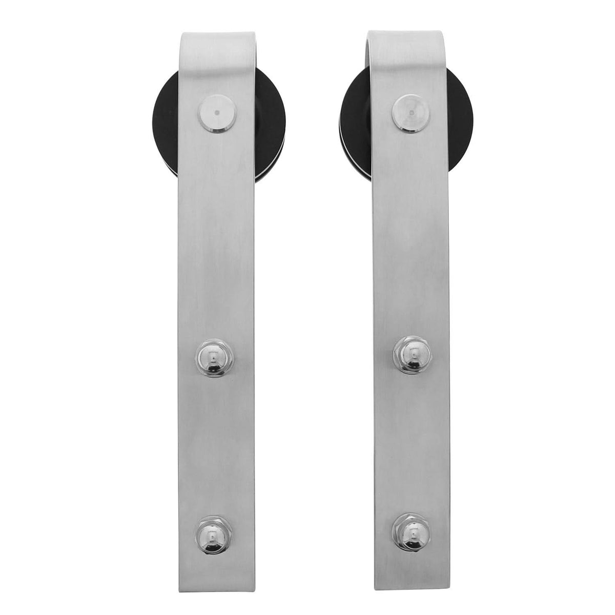 Intersteel set van 2 hangrollen Basic 29 mm RVS geborsteld – vooraanzicht
