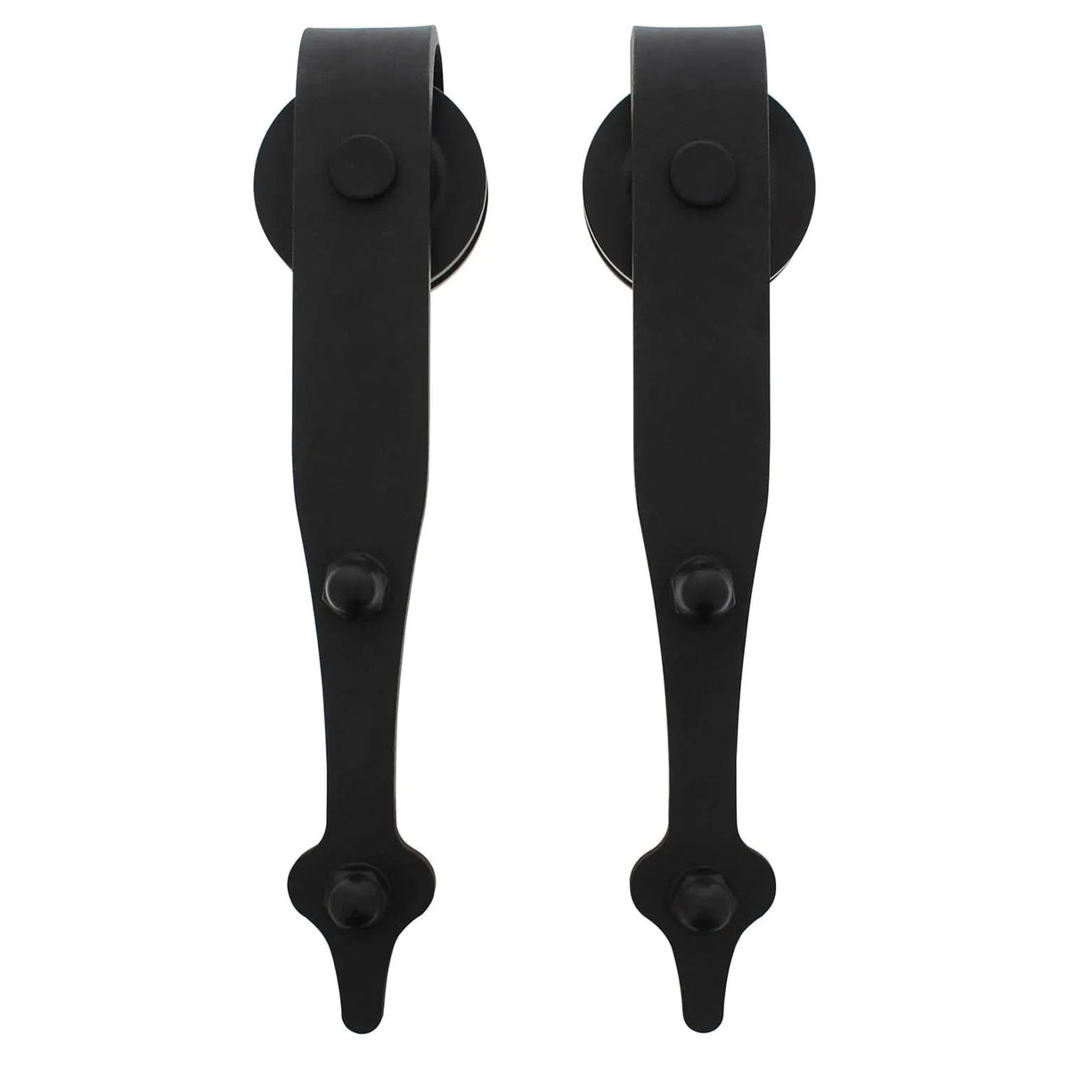 Intersteel set van 2 hangrollen Classic 290 mm mat zwart – vooraanzicht