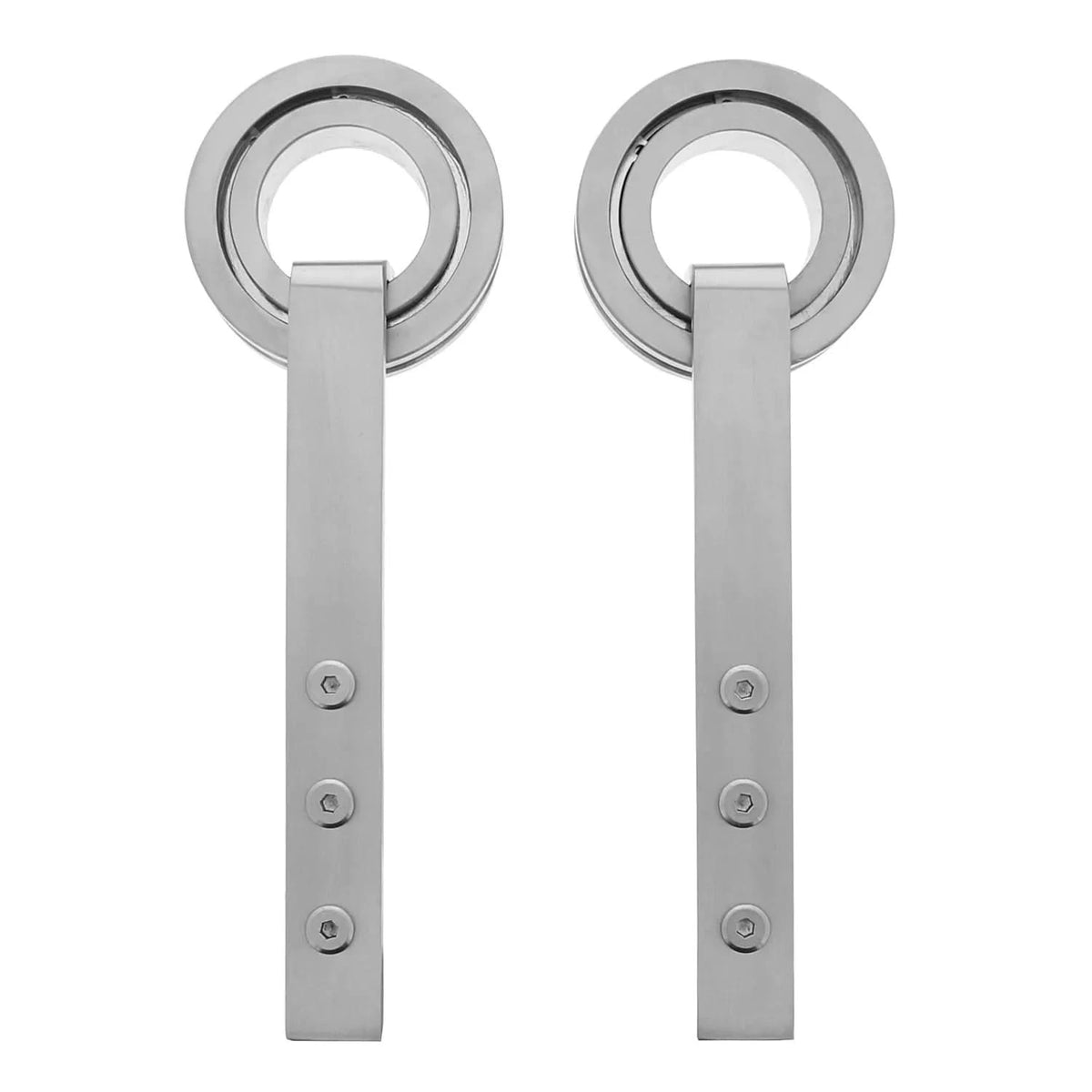 Intersteel set van 2 hangrollen Modern 255 mm RVS geborsteld – vooraanzicht