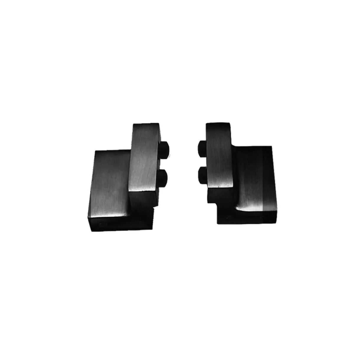 Intersteel set van 2 stoppers schuifdeursysteem mat zwart – vooraanzicht