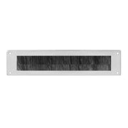Intersteel tochtwering rechthoek 340x76 mm in RVS getrommeld – vooraanzicht
