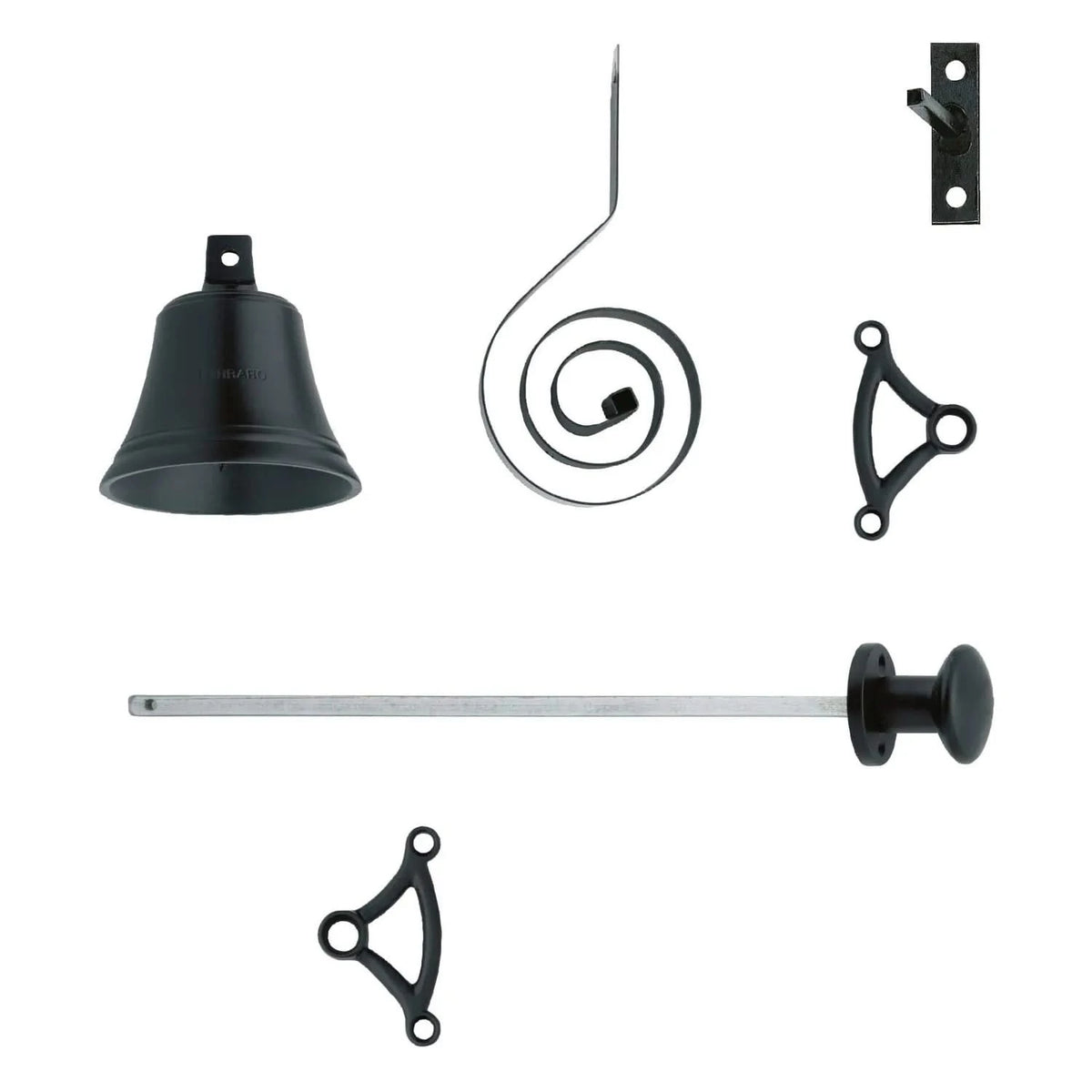 Intersteel trekbel mat zwart vooraanzicht