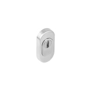 Intersteel veiligheid-schuifrozet ovaal 74x34x15mm kerntrekbeveiliging RVS vooraanzicht