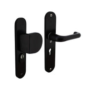 Intersteel veiligheidsbeslag greep/kruk PC55 SKG*** aluminium zwart – vooraanzicht
