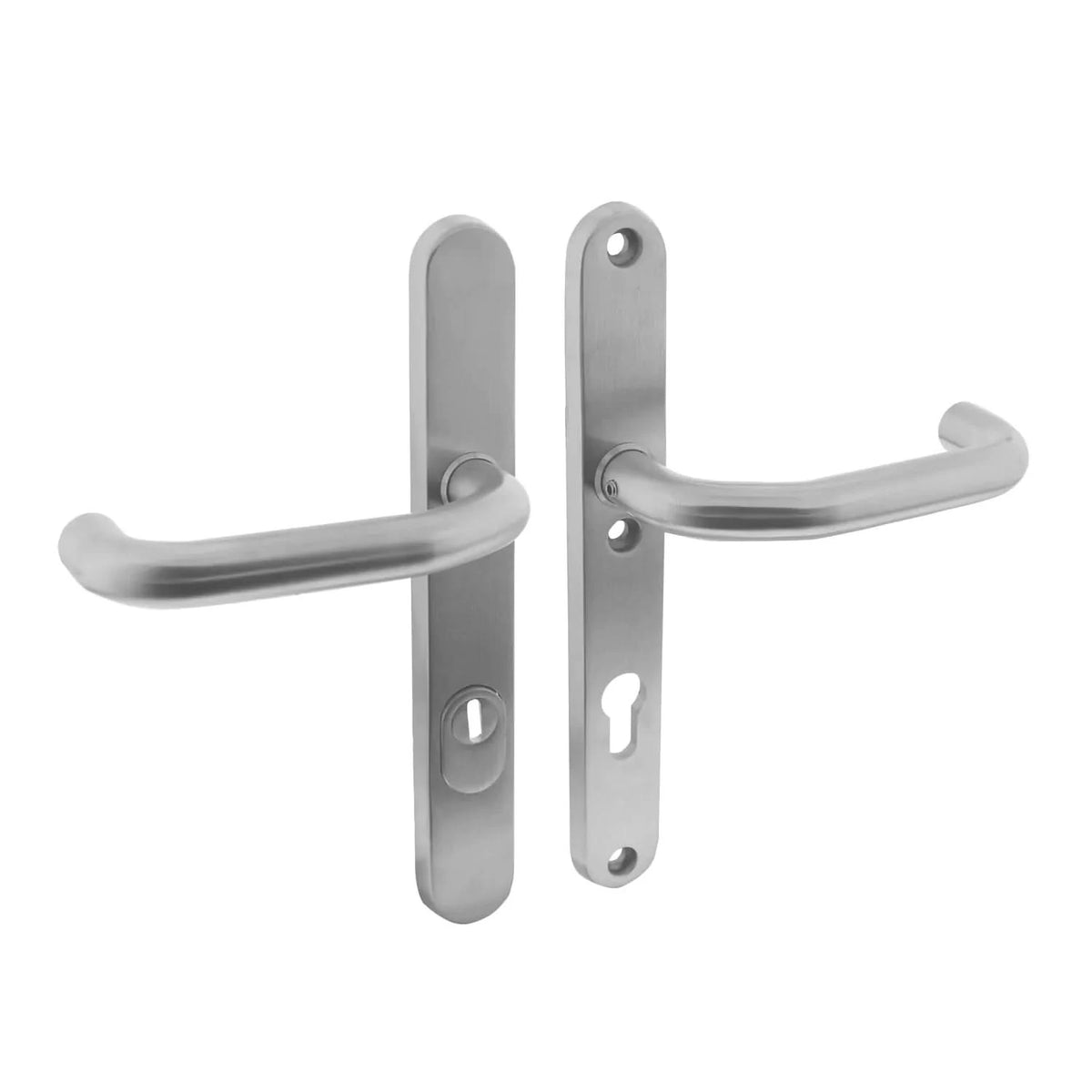 Intersteel veiligheidsbeslag PC72 smal schild SKG*** RVS geborsteld – vooraanzicht