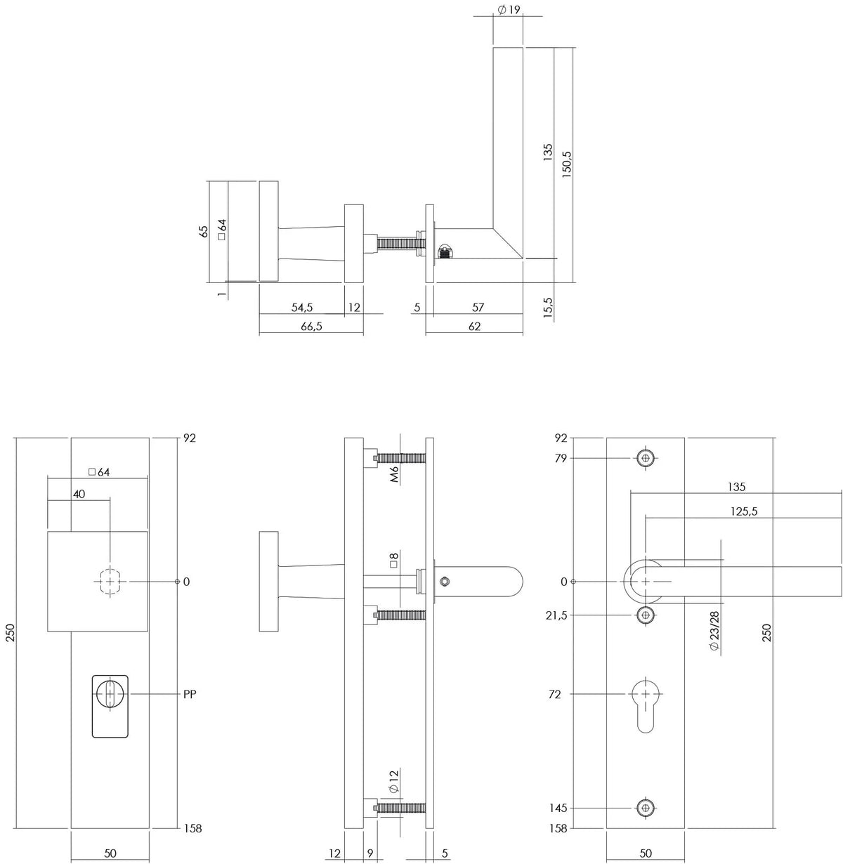 Intersteel veiligheidsbeslag PC72 rechthoekig SKG*** RVS geborsteld – detail