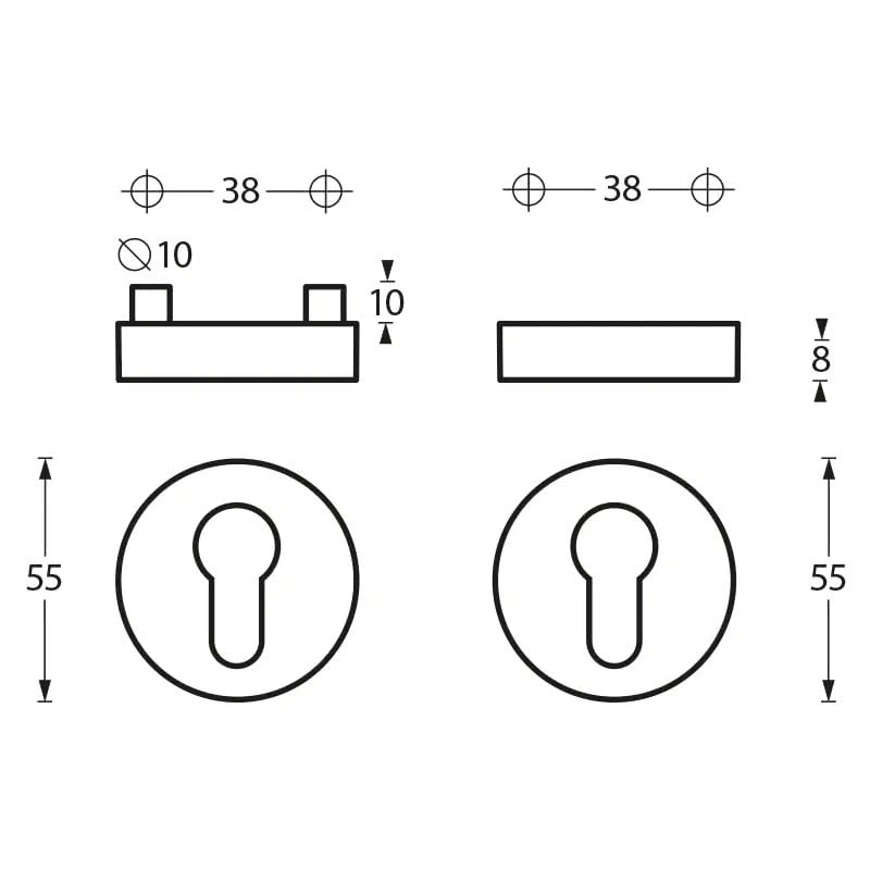 Intersteel veiligheidsrozet rond SKG*** RVS geborsteld – detail