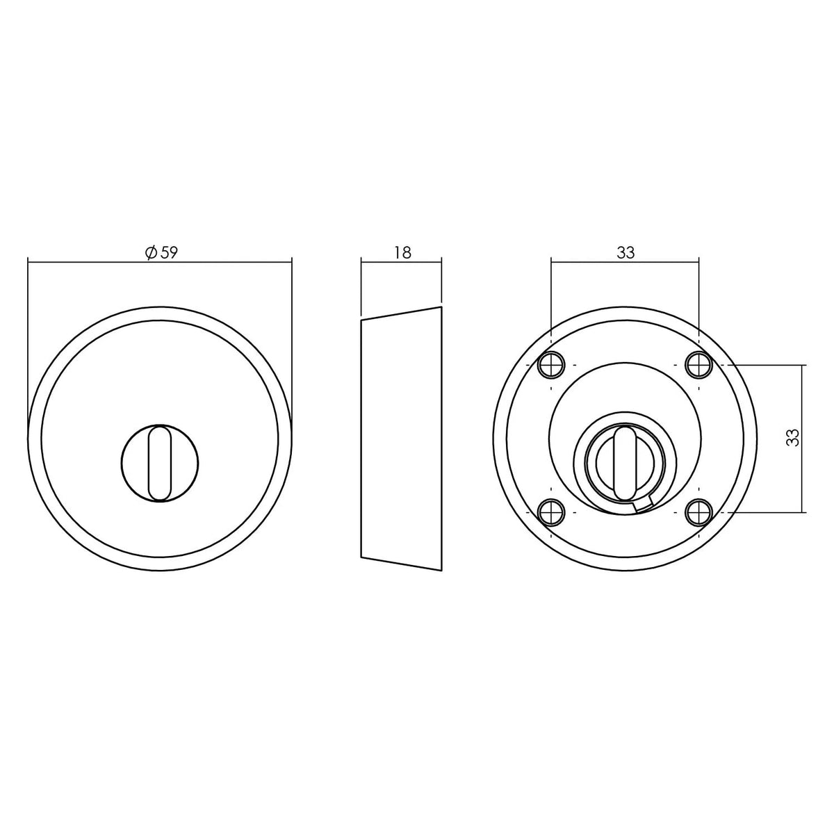 Intersteel veiligheidsrozet SKG3 oplegslot kerntrekbeveiliging zwart detail