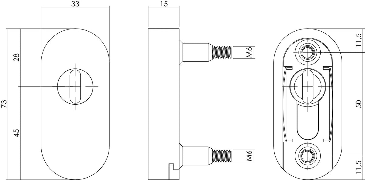 Intersteel veiligheidsschuifrozet profieldeuren RVS geborsteld – detail