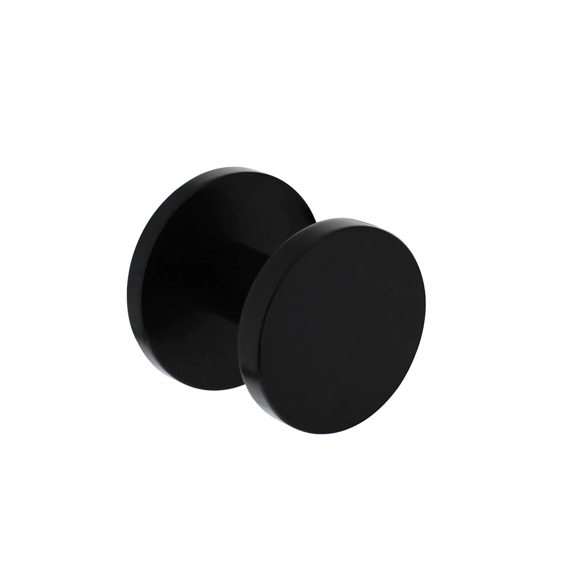 Intersteel voordeurknop 55mm op achterplaat 60mm aluminium zwart vooraanzicht