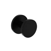 Intersteel voordeurknop 55mm op achterplaat 60mm aluminium zwart vooraanzicht