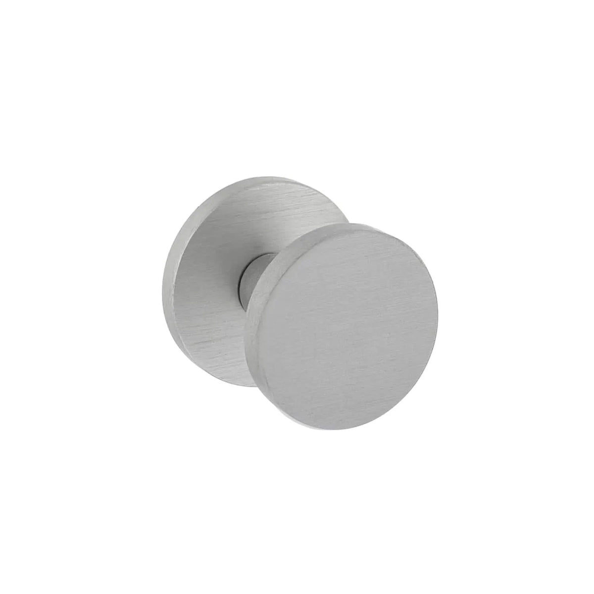 Intersteel voordeurknop rond 55mm aluminium vooraanzicht