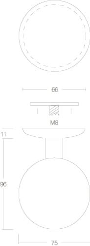 Intersteel voordeurknop bol 75 mm RVS geborsteld – detail