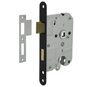 Intersteel woningbouw cilinder dag- en nachtslot 55 mm zwart – vooraanzicht