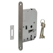 Intersteel woningbouw klavier kastslot 55 mm rvs geborsteld vooraanzicht