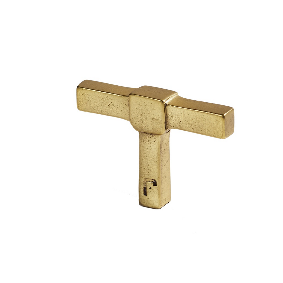 Jolie Cross meubelknop antiek goud vooraanzicht