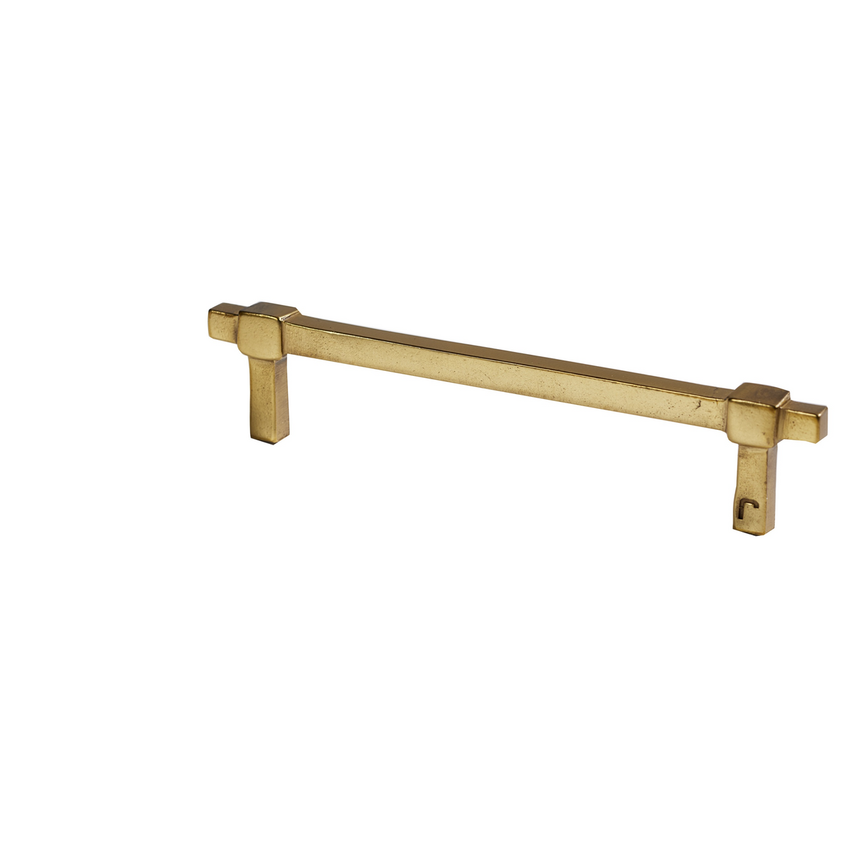 Jolie Cross meubelgreep 128 mm antiek goud vooraanzicht