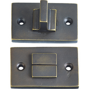 Jolie toiletgarnituur 55 x 32 mm antiek brons vooraanzicht