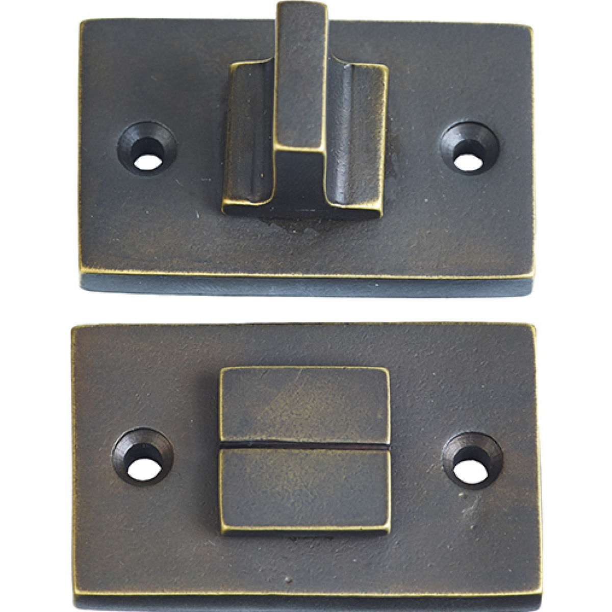 Jolie toiletgarnituur 55 x 32 mm antiek brons vooraanzicht