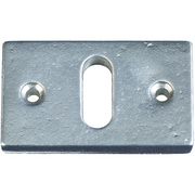 Jolie sleutelrozet rechthoek 55 x 32 mm oud zilver