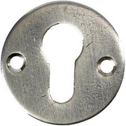 Jolie cilinderrozet 52 mm oud zilver vooraanzicht