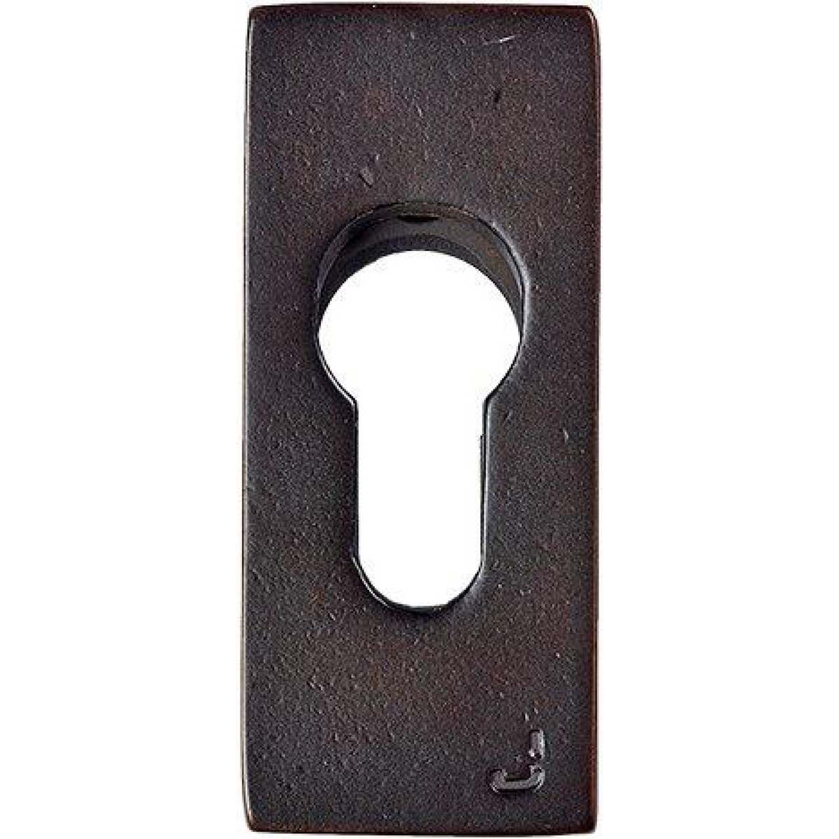 Jolie veiligheidscilinderrozet rechthoekig 70 x 30 mm antiek brons – vooraanzicht