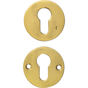 Jolie veiligheidscilinderrozet rond 52 mm antiek goud vooraanzicht