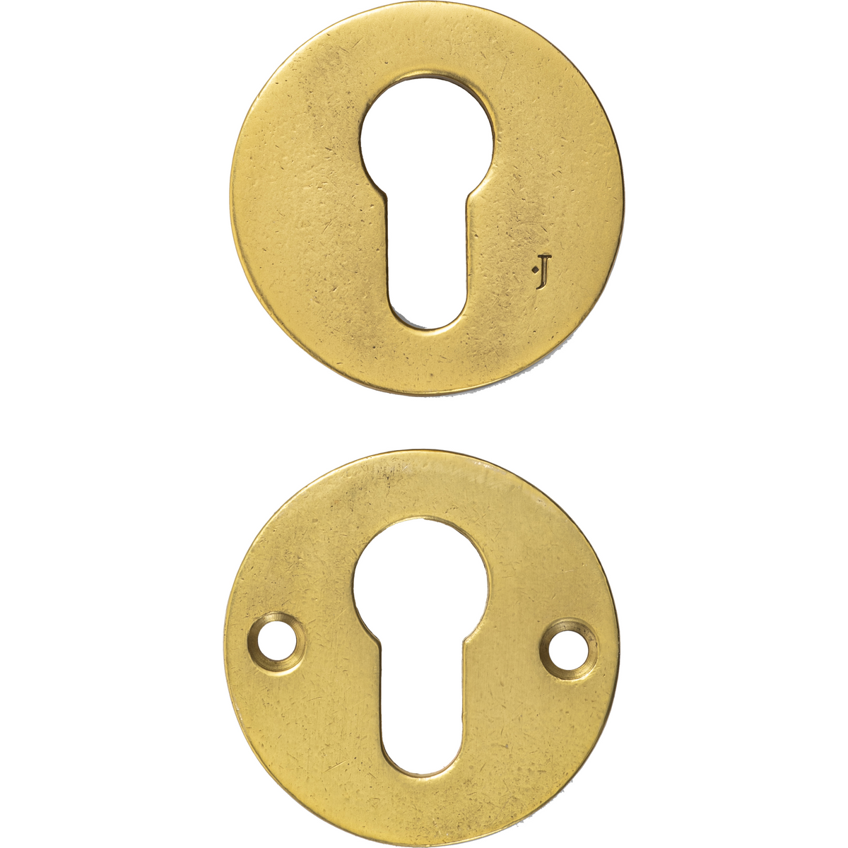 Jolie veiligheidscilinderrozet rond 52 mm antiek goud vooraanzicht
