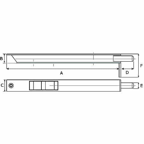 Dulimex DX bascule kantschuif – technische tekening met maatvoering
