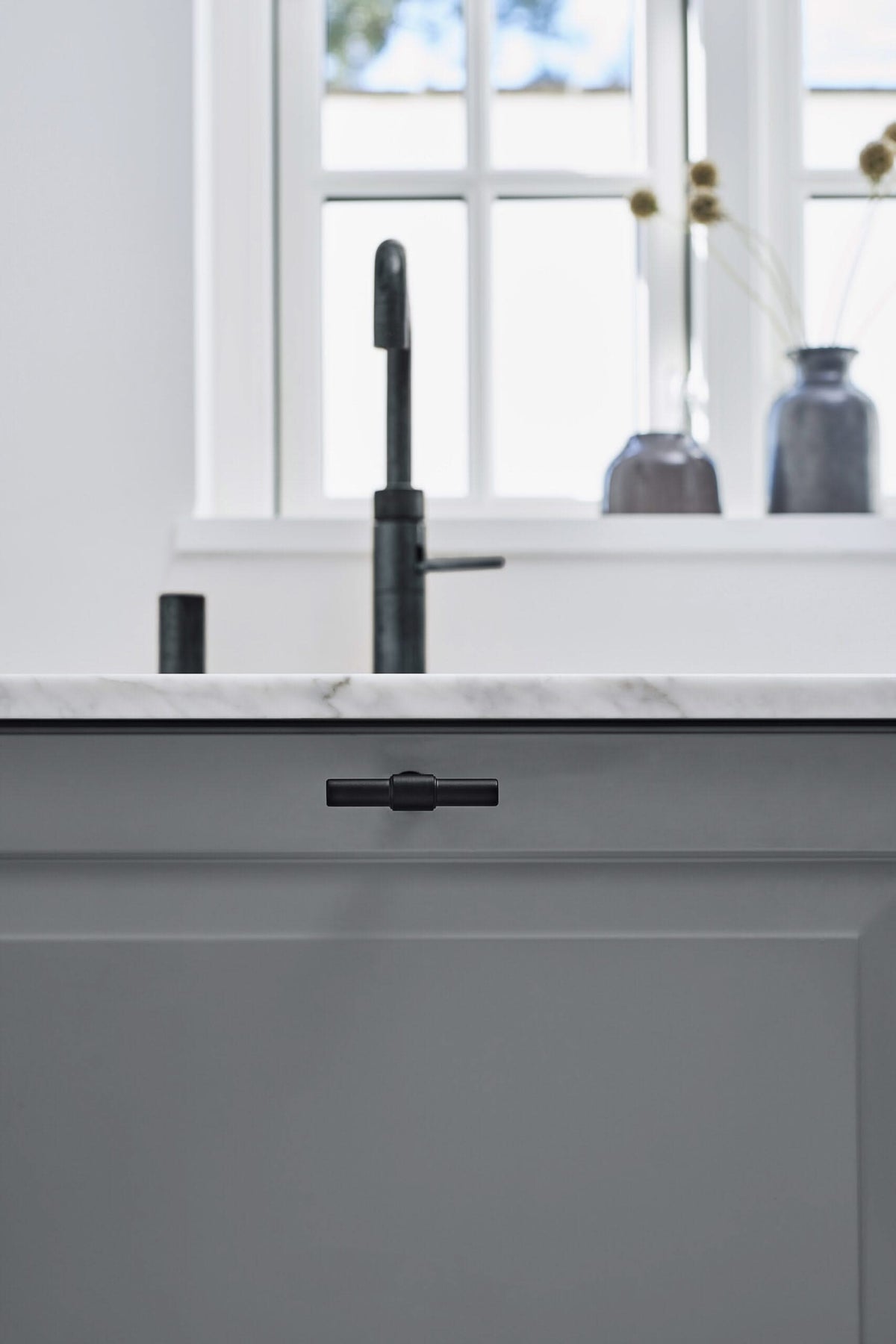 Furnipart meubelknop Knoop mat zwart sfeerbeeld