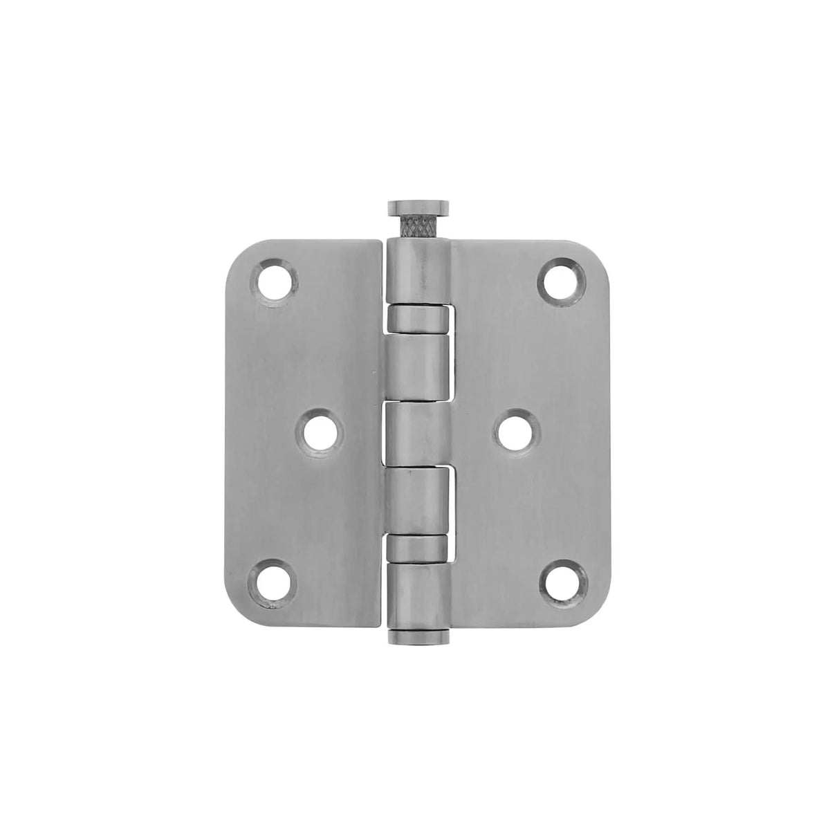 Intersteel kogellagerscharnier 76x76 mm RVS geborsteld – vooraanzicht