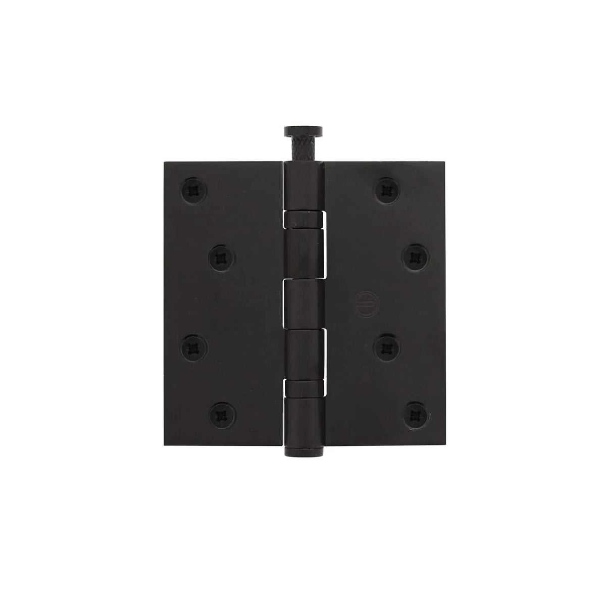Intersteel kogellagerscharnier 89x89 mm rechte hoek mat zwart - vooraanzicht