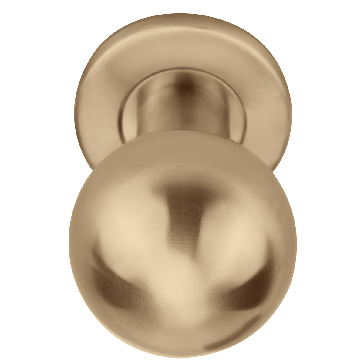 FORMANI LB501 voordeurknop PVD licht brons vooraanzicht